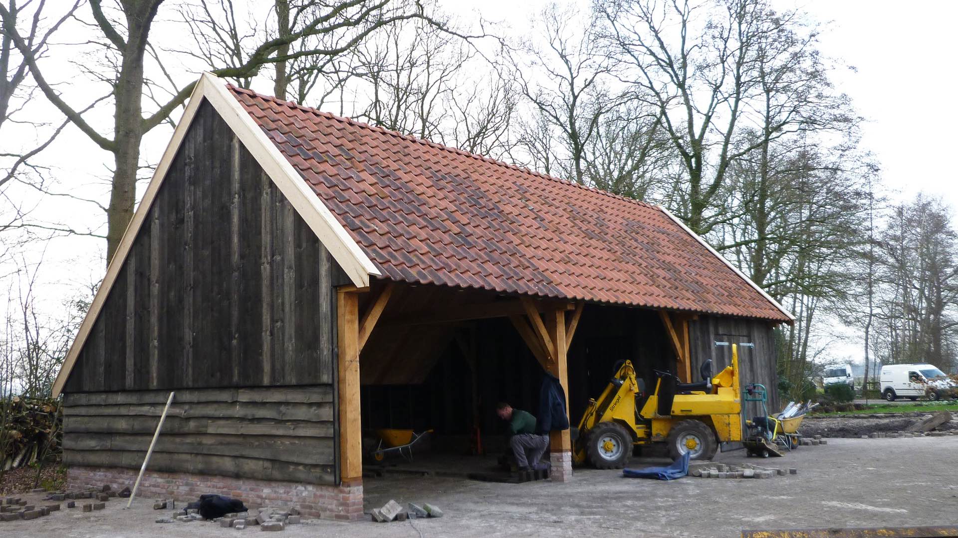 Nieuwbouw kapschuur te Veeningen